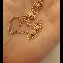 Gold 14k Gold Chain Necklace. Petite 