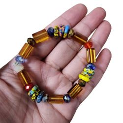 Multicolored Beaded Stretchy Bracelet