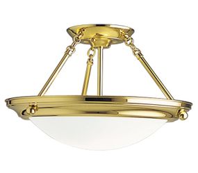 Lightning Polished Brass Interior Pendant