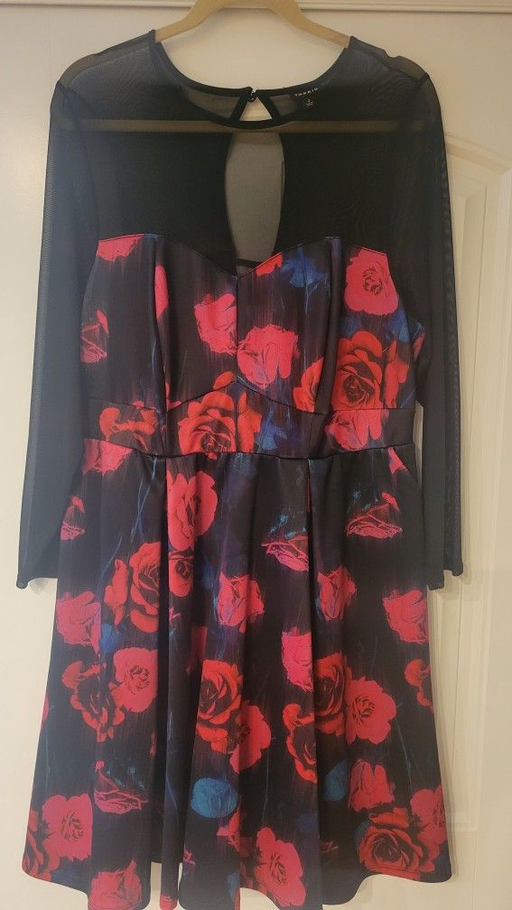 Torrid Size 2 Mesh Dress With Corset Back