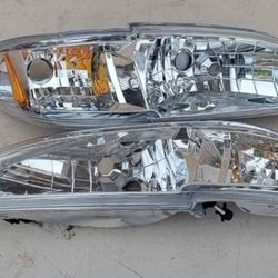 94-98 Ford Mustang Headlights Luces Micas Calaveras Faros Faroles Focos Headlamps 