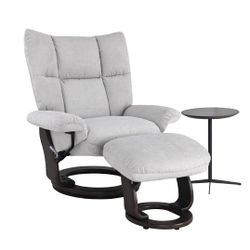 Solace Chair & Ottoman, Dove