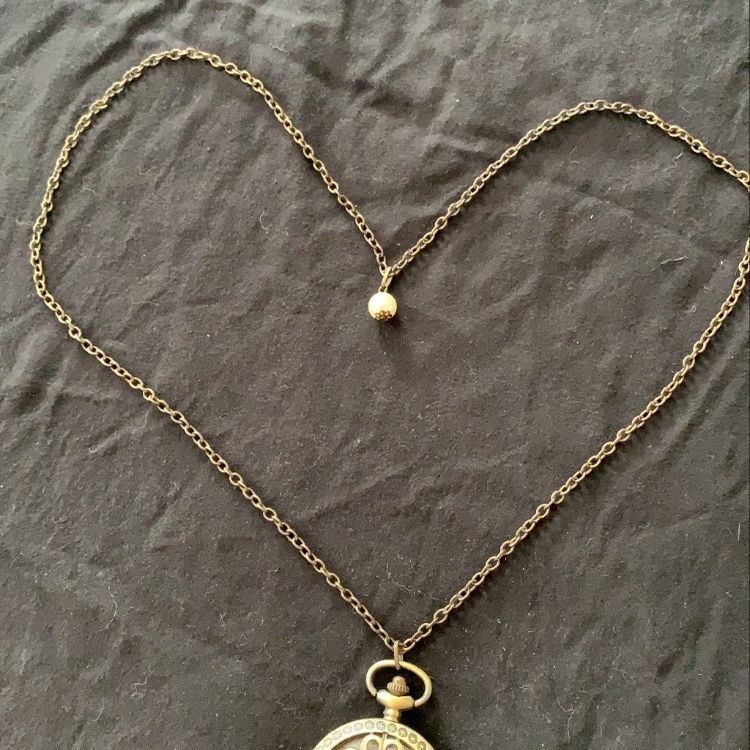 Vintage Look Pocket Watch Necklace
