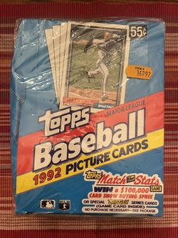 1992 Topps Baseball Card Box