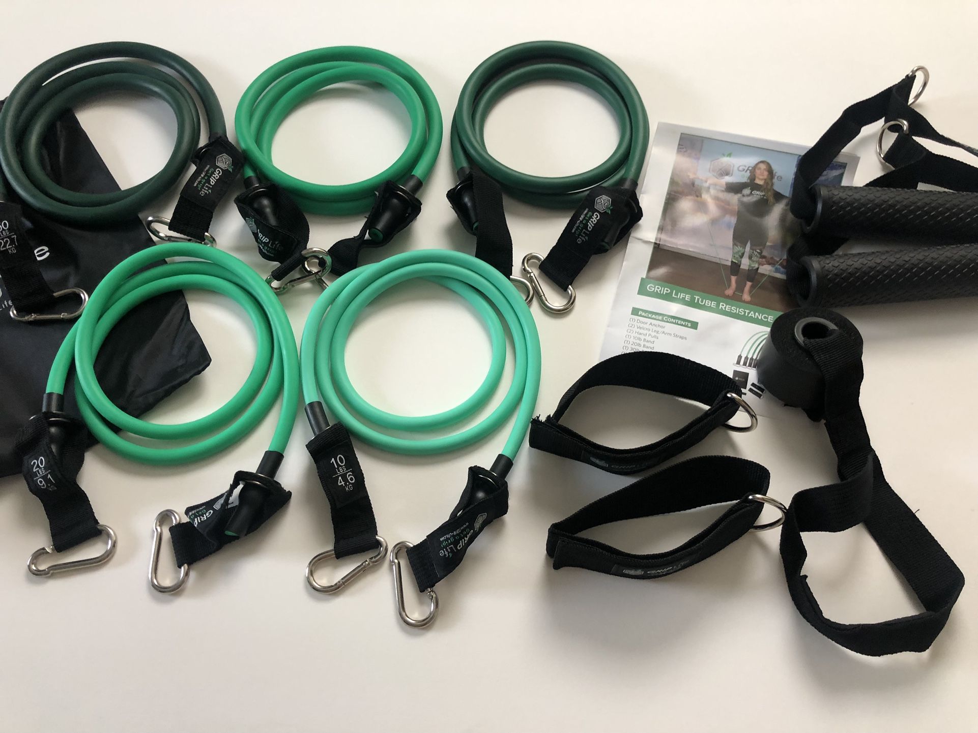 Cables Resistance Bands Set (stackable 150lbs & hypoallergenic)