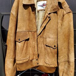 Men's Leather Bomber Jacket 
