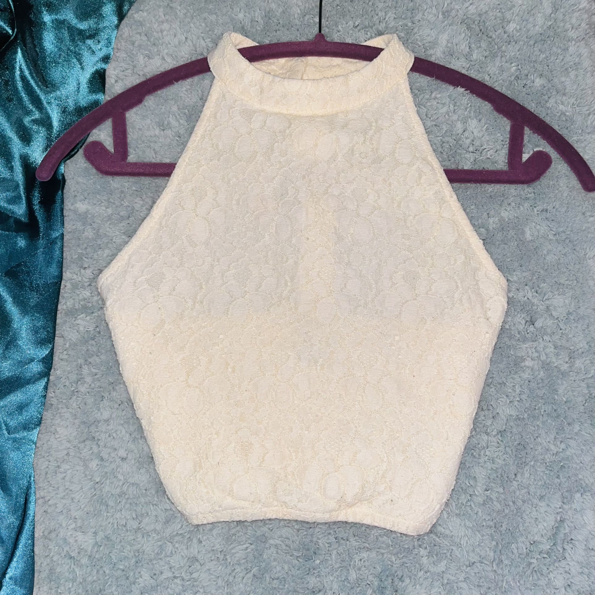 Small White Halter Top Lace
