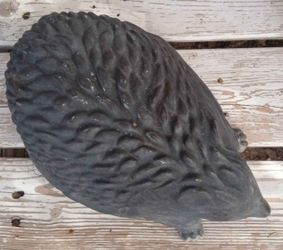 Vintage John Wright Co. cast iron Hedgehog door stop