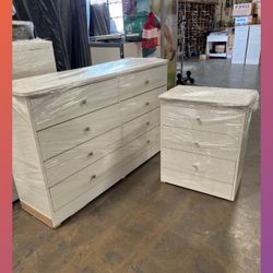 Dresser set / Eight drawers dresser and nightstand