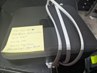 Apple Mac Mini 2018 Intel Core  16GB Ram 512GB SSD macOS Sequoia Microsoft Office Package. 

Monitor can be included for extra money. 