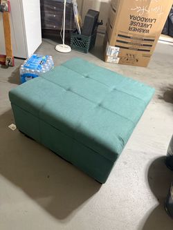 Teal Ottoman