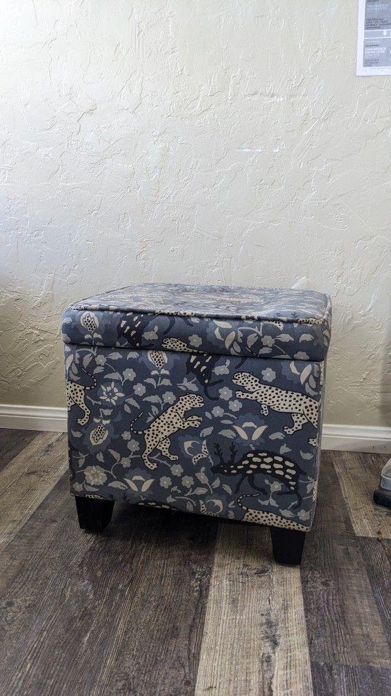 storage ottoman cheetah print