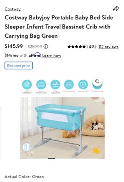 Portable baby Bed With Carrying Bag