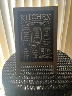 Kitchen Measurements Display & Chalkboard + FREE chalk