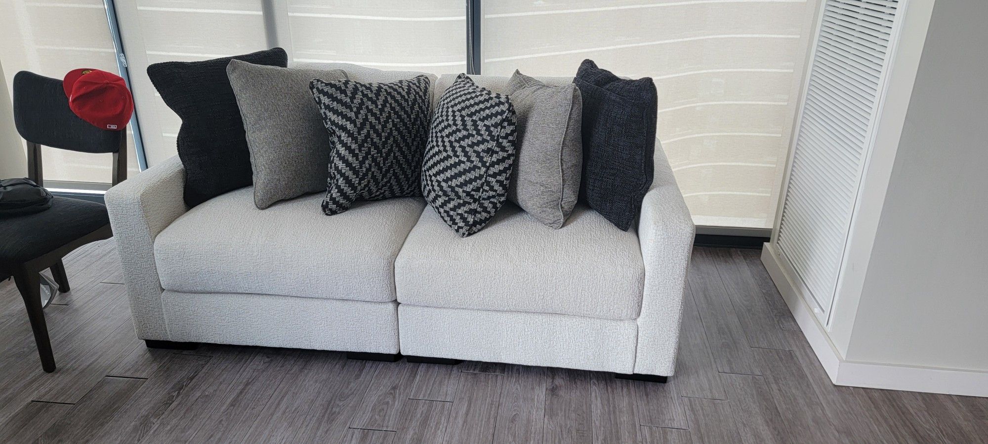 Off White Fabric Sofa
