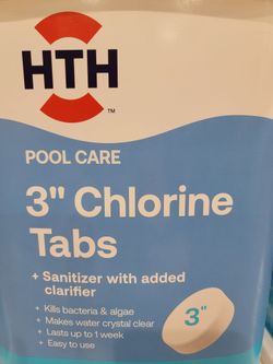 HTH 3" CHLORINE TABS FOR SANITATION 40LBS
