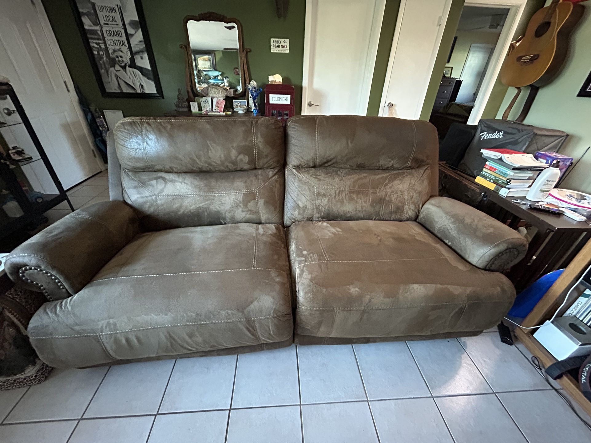 Microfiber Reclining Sofa