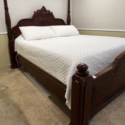 Cherry wood california king / king bed set $800 used