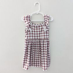Toddler Girl Checkered Dress 