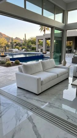 Restoration Hardware Luxe Performance Linen Sofa – FREE DELIVERY – Retail $4,995