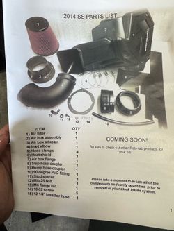 Chevrolet SS ROTO FAB Intake Kit