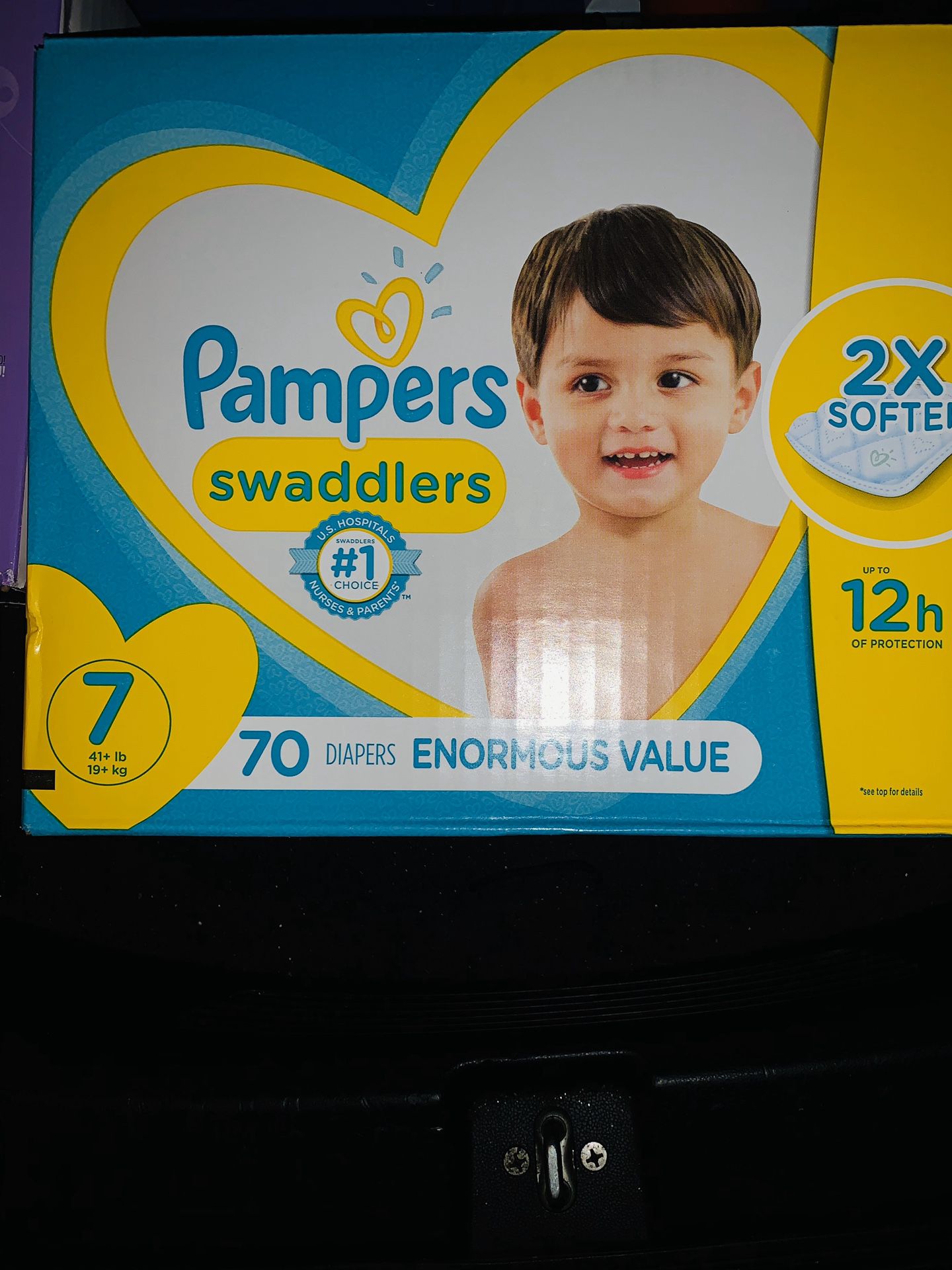 Brand new unopened pampers SWADDLERS box size 7-70 count