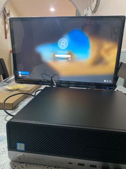 HP EliteDesk 800 G4 Desktop Computer + BRAND NEW 24” Planar Monitor – Complete Bundle