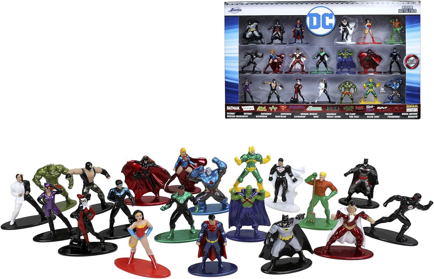 DC Comics Die-Cast Metal Collectible Action Figure Set, 20 Pieces WAVE 2