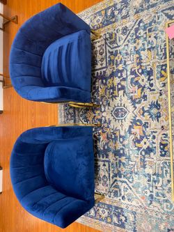 Deep Navy blue chairs (set of 2)