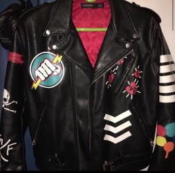 Black leather jacket