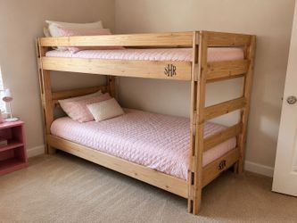 Solid Wood Twin-over-Twin Bunk Bed | Converts into 2 Twin Beds