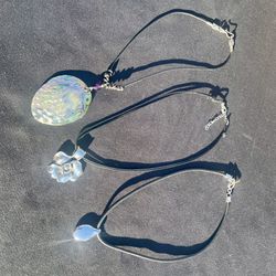 Pendant Necklaces On Black Cords 