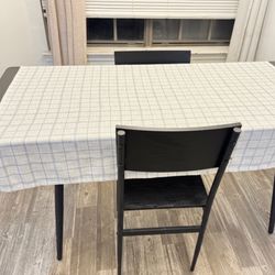 Sturdy Table And 3 Chairs