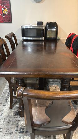 Decent Sized Kitchen Table W Air Fryer & Microwave