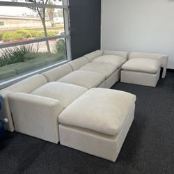 Sofa Sectional Modular Couch - Beige Fabric