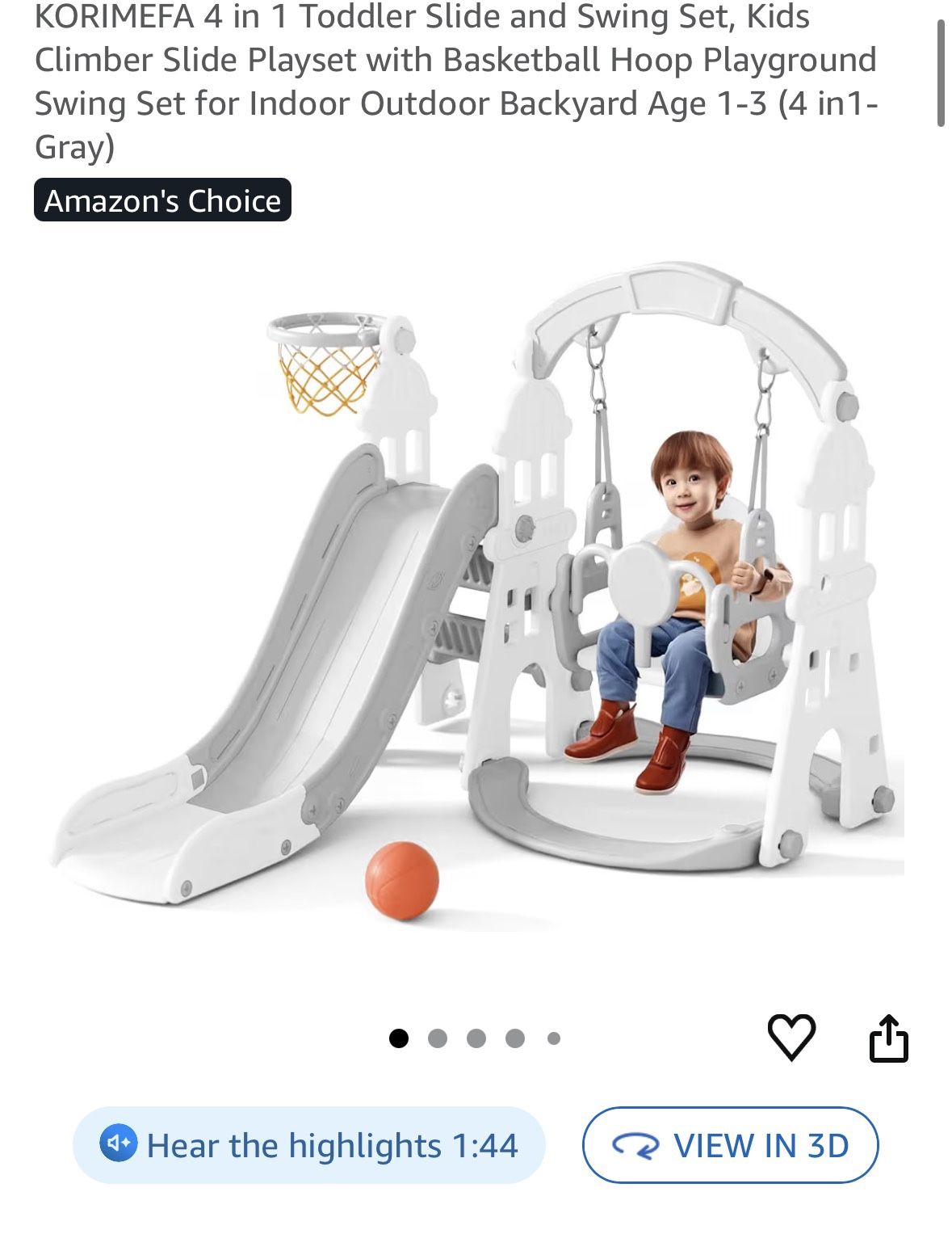 Indoor Slide And Swing Set