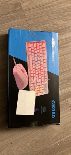 MageGee GK980 Pink Keyboard and Mouse Combo