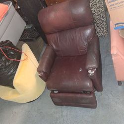 Leather Recliner Well Loved Very Comfy!