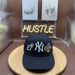 NEW YORK YANKEES 27X CHAMPIONSHIP NEW ERA FITTED HAT SZ 7 1/8