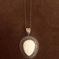 Beautiful Unique Sterling Silver Pendant On 18” Sterling Chain