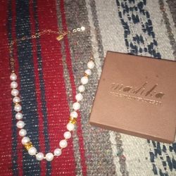 Sterling Silver And Gold Mashka Necklace 