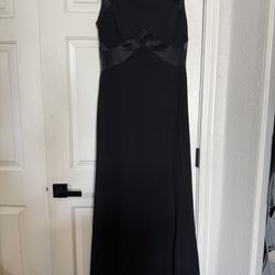 Black Long Wedding Prom Party Bridesmaid Gown Dress  Size Large