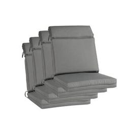 ES311 $50 20 in. x 17 in. Outdoor High Back Dining Chair Cushion in Gray (4-Pack) Enhance your outdoor seating with the Aoodor high back dining chai