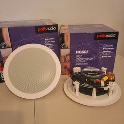 4 Brand New Polk Audio High Performance In-Wall Or Ceiling Indoor Or Damp Area Speakers