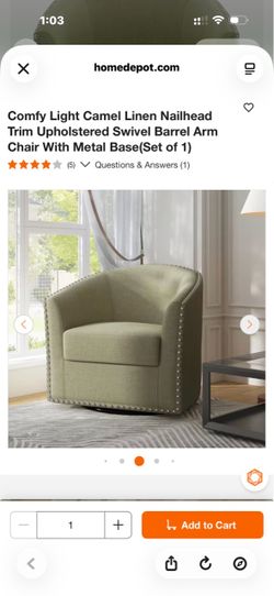 Light Camel Accent Chair