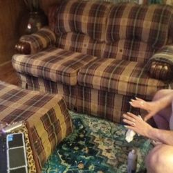 Loveseat & Ottoman Coffee Table