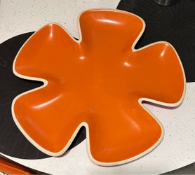 Orange flower serving tray by Random Acts of Summer