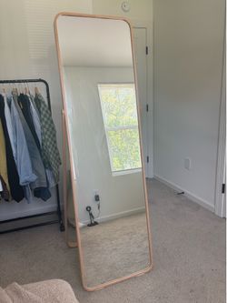 IKEA Large Ikornnes Mirror Wood Frame
