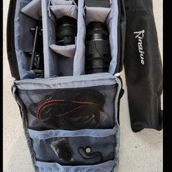 Water Proof Camera Bags, Black and Red
