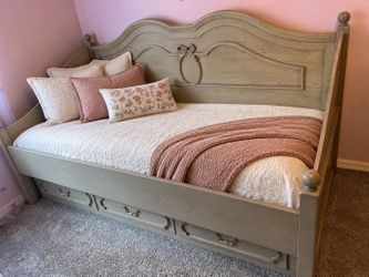 Storage Bed with Drawers + Mattress – $475